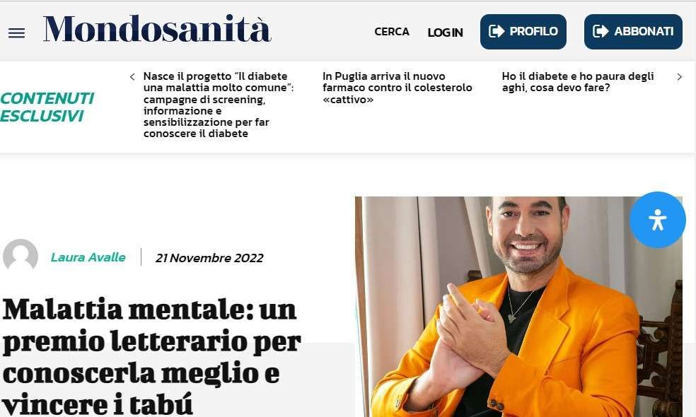 https://www.mondosanita.it/malattia-mentale-un-premio-letterario-per-conoscerla-meglio-e-vincere-i-tabu/?fbclid=IwAR0tkzzDSnO-J6KudVLGhO1NpiQWu12cFUqtiDK8gNmcHJIADW18XDqRDZE